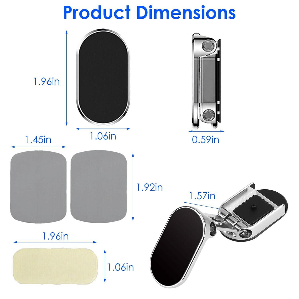 2-Pieces: Foldable Magnetic Car Phone Holder - A-1 Thread Vault