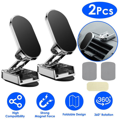 2-Pieces: Foldable Magnetic Car Phone Holder - A-1 Thread Vault