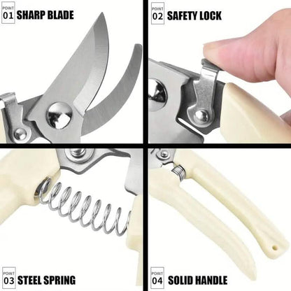 2-Pieces: Garden Pruning Shears Set Sharp Blades - A-1 Thread Vault