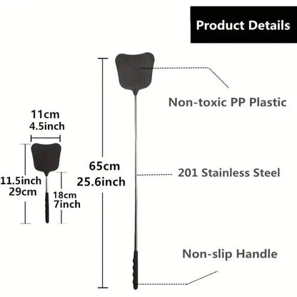 2-Pieces: Heavy Duty Telescopic Fly Swatter Set - A-1 Thread Vault