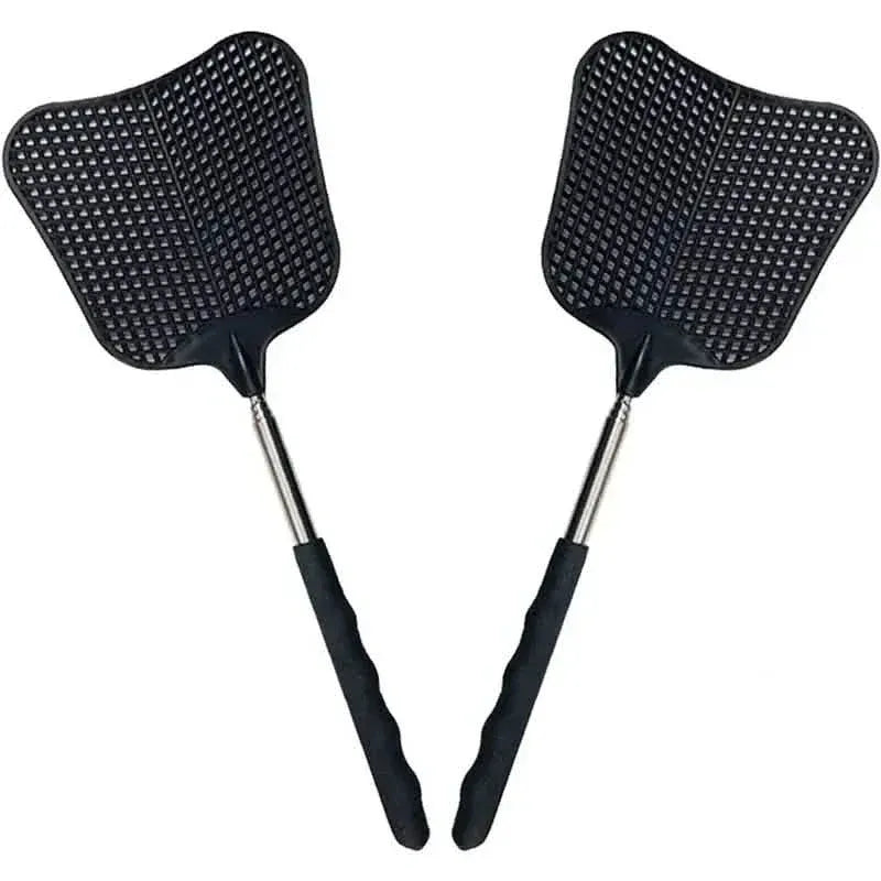 2-Pieces: Heavy Duty Telescopic Fly Swatter Set - A-1 Thread Vault
