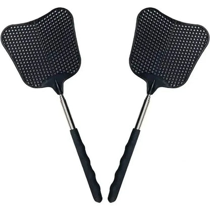 2-Pieces: Heavy Duty Telescopic Fly Swatter Set - A-1 Thread Vault