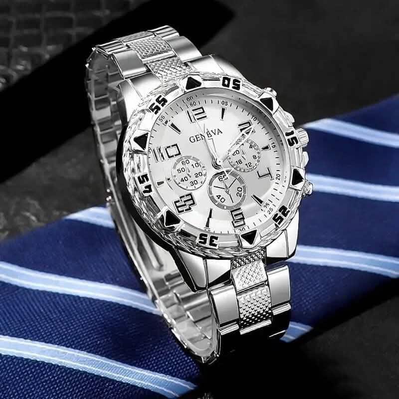 2-Pieces: High-End Fashion Handsome Quartz Wrist Watch - A-1 Thread Vault