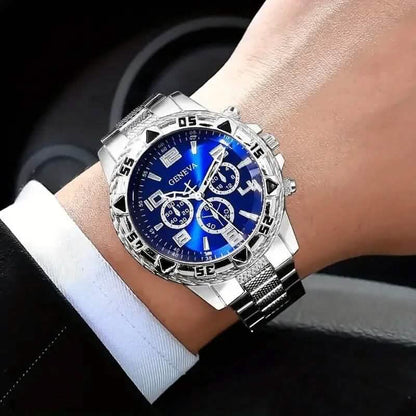 2-Pieces: High-End Fashion Handsome Quartz Wrist Watch - A-1 Thread Vault