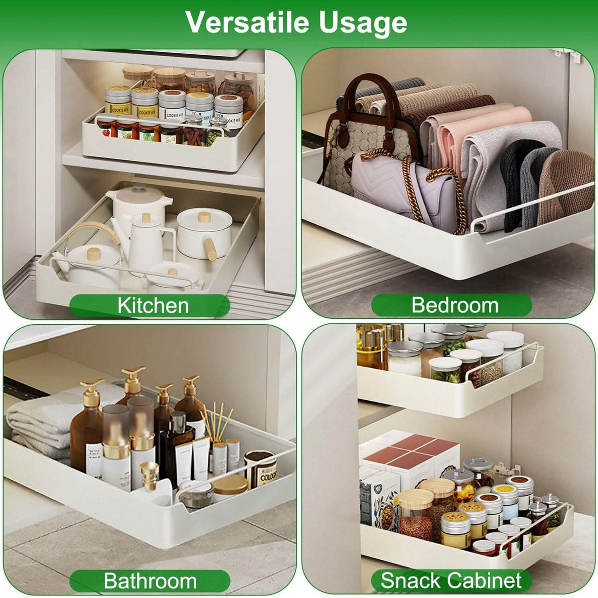 2-Pieces: Pull Out Cabinet Organizers - A-1 Thread Vault