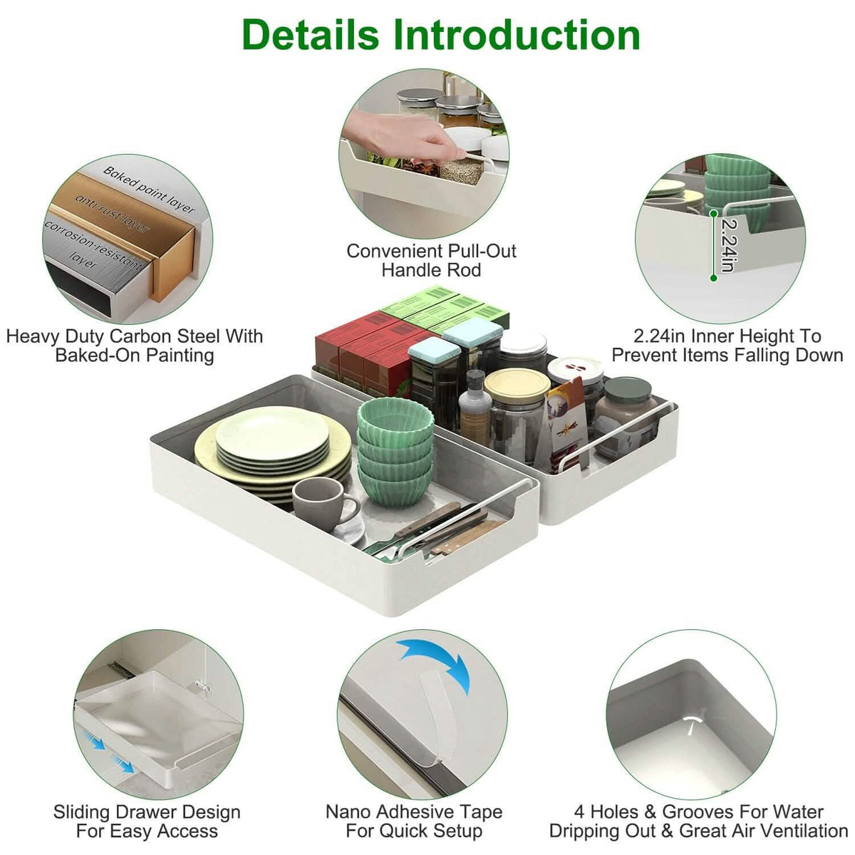2-Pieces: Pull Out Cabinet Organizers - A-1 Thread Vault