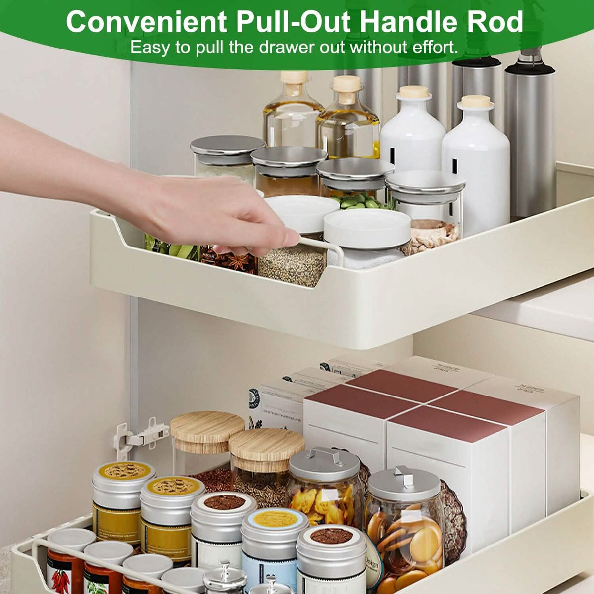 2-Pieces: Pull Out Cabinet Organizers - A-1 Thread Vault