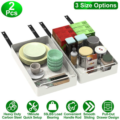 2-Pieces: Pull Out Cabinet Organizers - A-1 Thread Vault