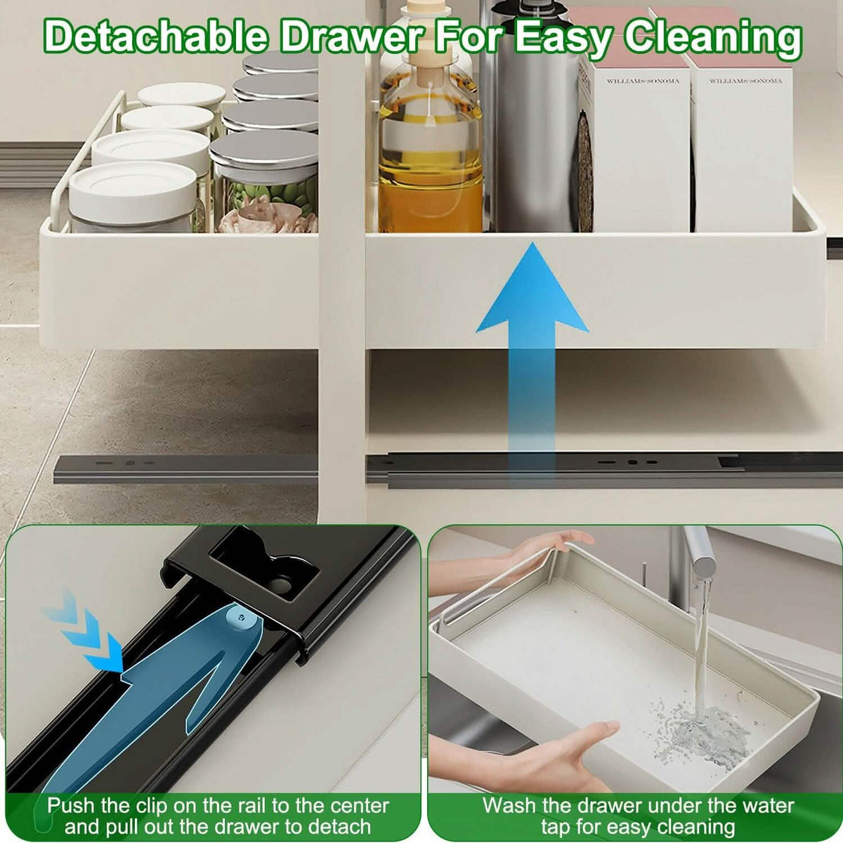 2-Pieces: Pull Out Cabinet Organizers - A-1 Thread Vault