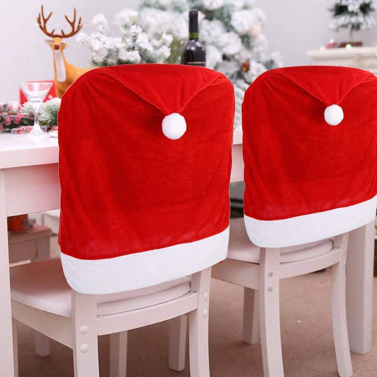 2-Pieces: Red Hat Dining Chair Slipcovers - A-1 Thread Vault
