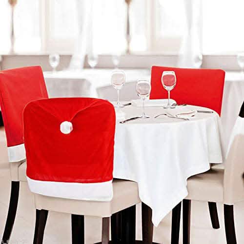 2-Pieces: Red Hat Dining Chair Slipcovers - A-1 Thread Vault