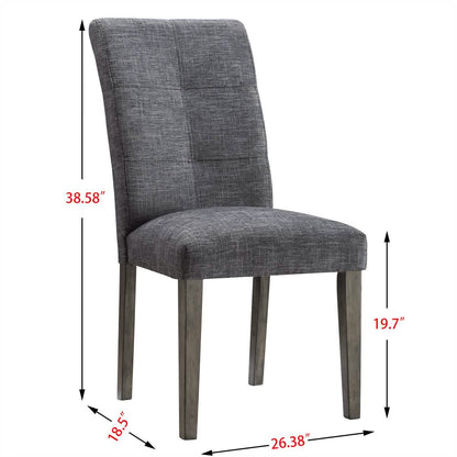 2-Pieces Set: Dining Room Chairs with Solid Wood Legs - A-1 Thread Vault