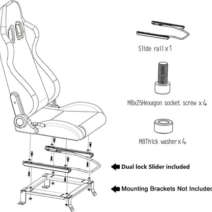 2-Pieces Set: Universal PVC Leather Bucket Seats - A-1 Thread Vault
