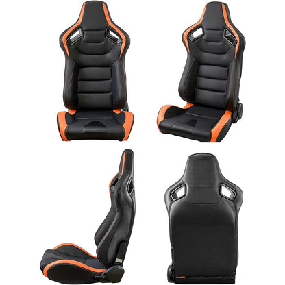 2-Pieces Set: Universal PVC Leather Bucket Seats - A-1 Thread Vault