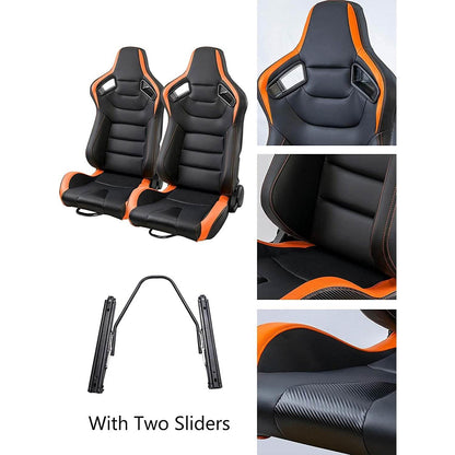 2-Pieces Set: Universal PVC Leather Bucket Seats - A-1 Thread Vault