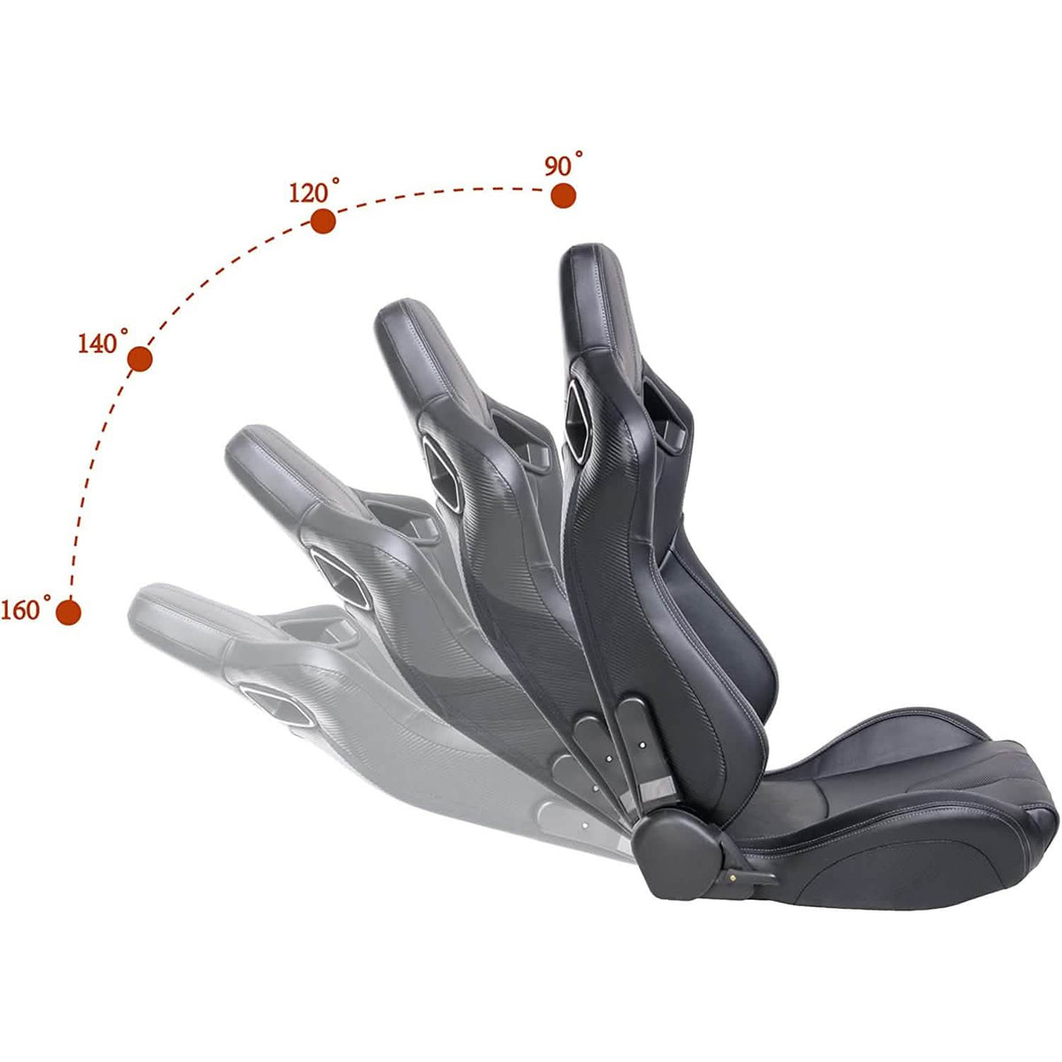 2-Pieces Set: Universal PVC Leather Bucket Seats - A-1 Thread Vault