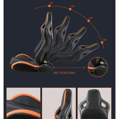 2-Pieces Set: Universal PVC Leather Bucket Seats - A-1 Thread Vault
