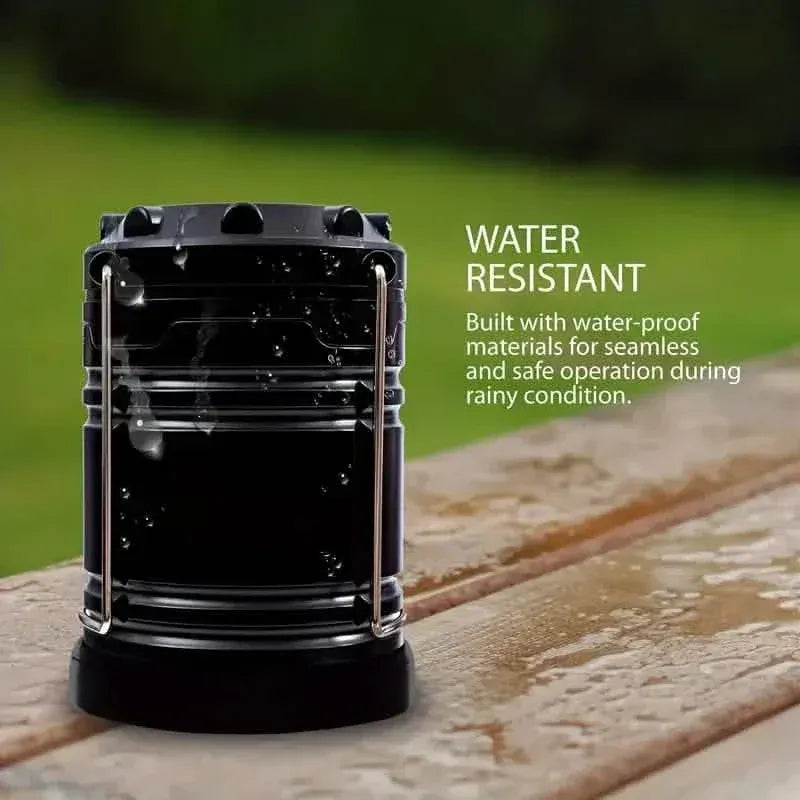2-Pieces: Super Bright LED Camping Lantern - Portable and Collapsible Emergency Flashlight with Battery Power - A-1 Thread Vault