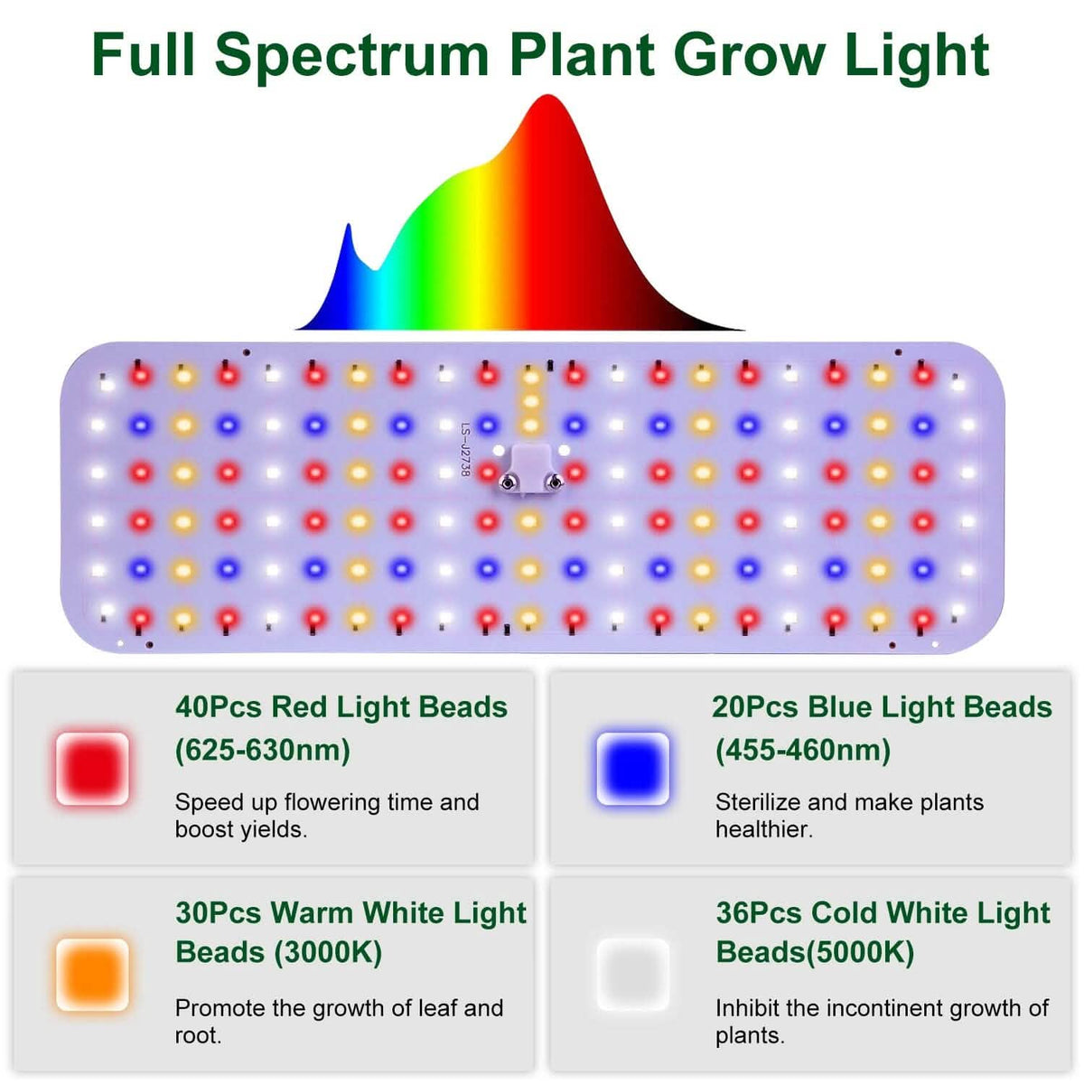 2-Pieces: Ultra-Thin LED Grow Lights for Indoor Plants with 126 LEDs - A-1 Thread Vault