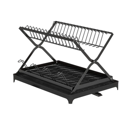 2-Tier Dish Drying Rack with Cup Holder and Drainboard - A-1 Thread Vault