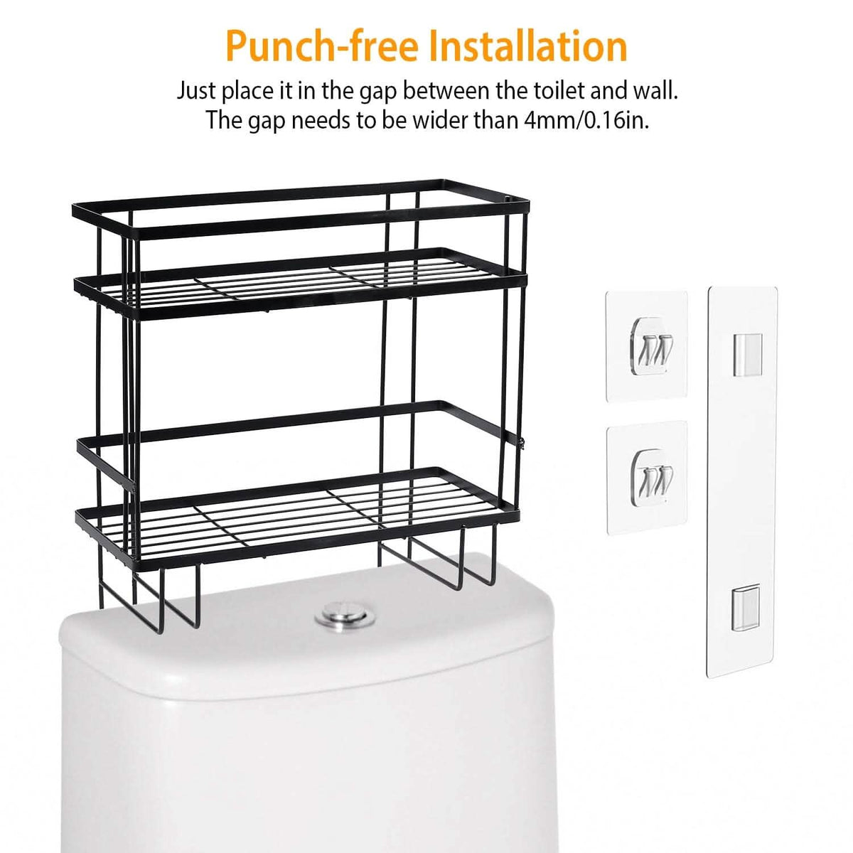 2-Tier Over the Toilet Storage Shelf Rack - A-1 Thread Vault