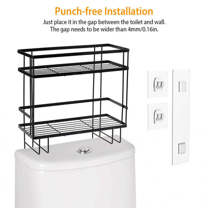 2-Tier Over the Toilet Storage Shelf Rack - A-1 Thread Vault