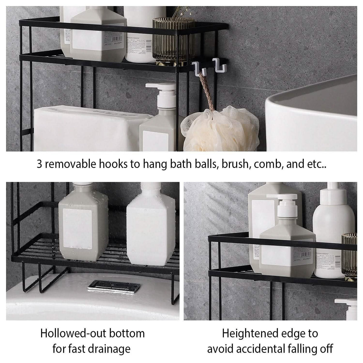 2-Tier Over the Toilet Storage Shelf Rack - A-1 Thread Vault