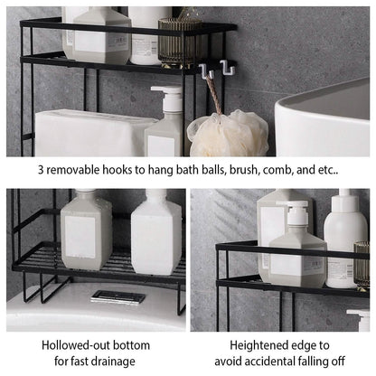 2-Tier Over the Toilet Storage Shelf Rack - A-1 Thread Vault
