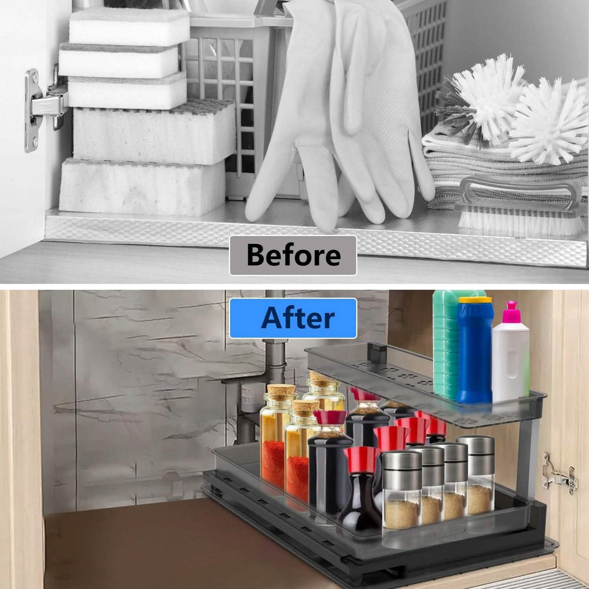 2-Tier Pull Out Under Sink Organizer - A-1 Thread Vault