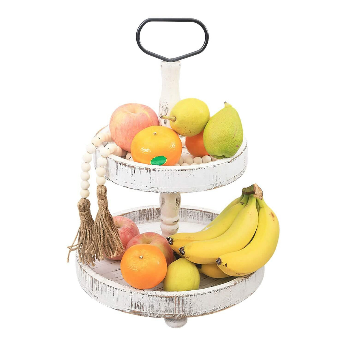 2-Tier Serving Tray Round Farmhouse Kitchen - A-1 Thread Vault