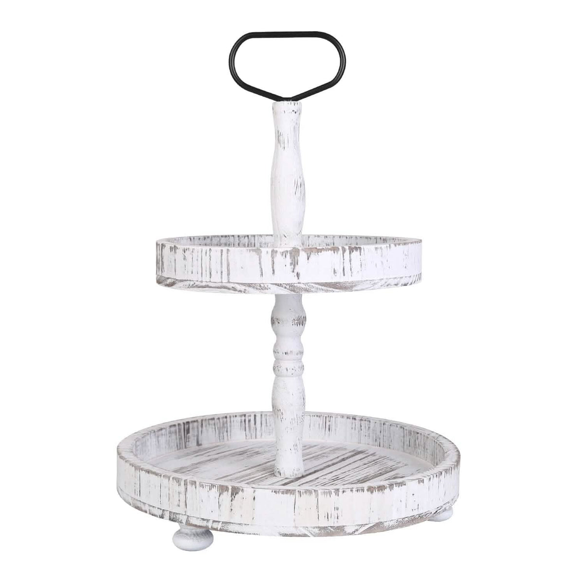 2-Tier Serving Tray Round Farmhouse Kitchen - A-1 Thread Vault