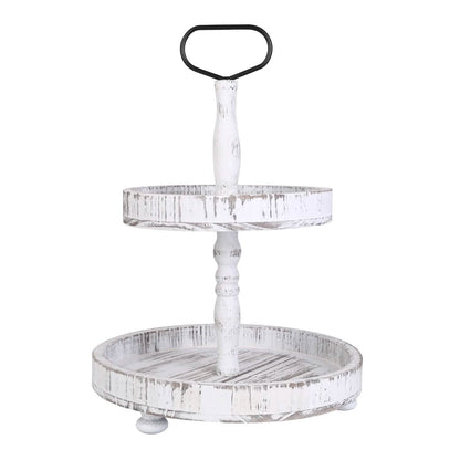 2-Tier Serving Tray Round Farmhouse Kitchen - A-1 Thread Vault