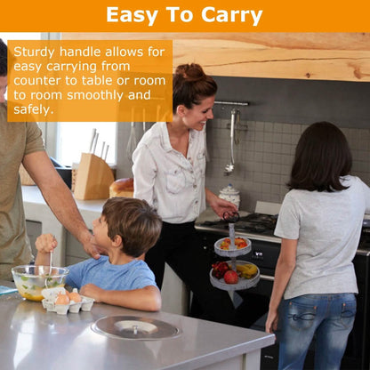 2-Tier Serving Tray Round Farmhouse Kitchen - A-1 Thread Vault
