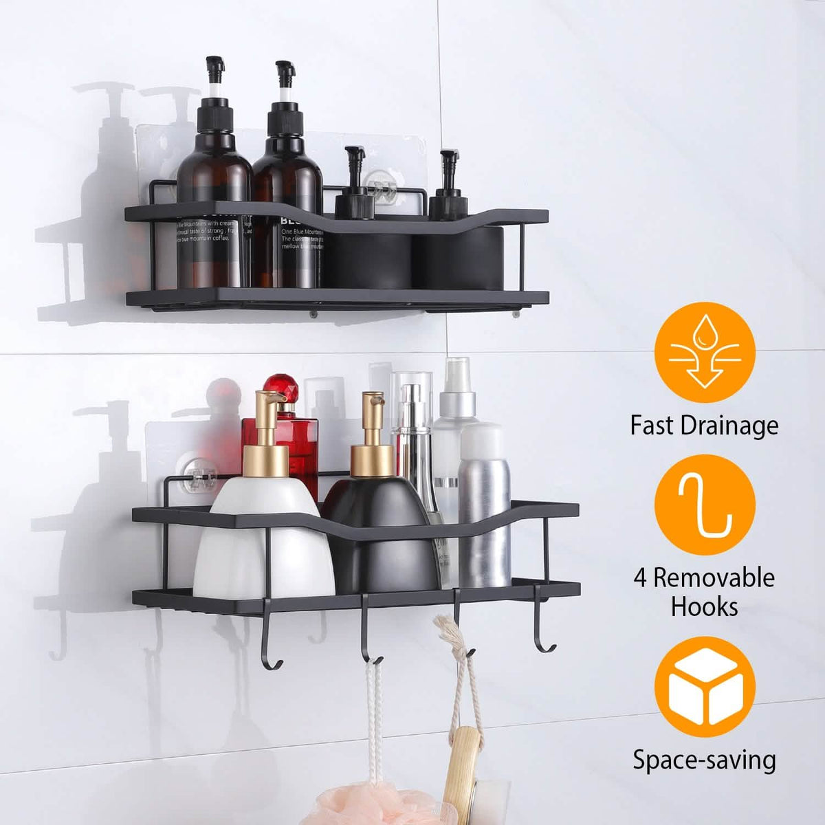 2-Tier Shower Caddy Shelf Holder - A-1 Thread Vault