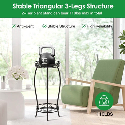 2-Tier Tall Plant Stand Rack Holder - A-1 Thread Vault