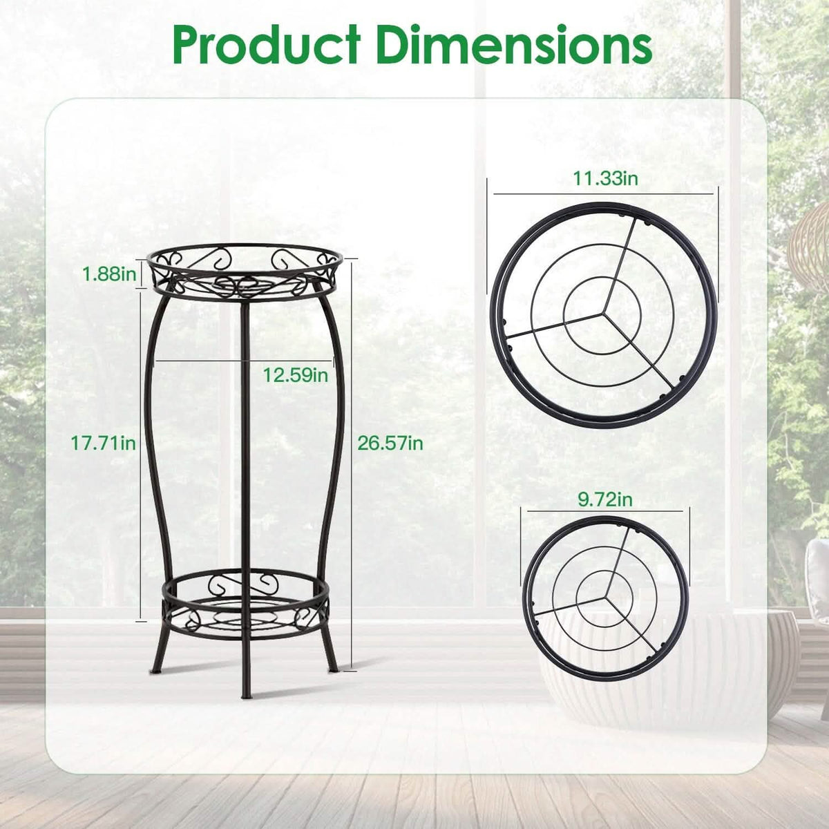 2-Tier Tall Plant Stand Rack Holder - A-1 Thread Vault