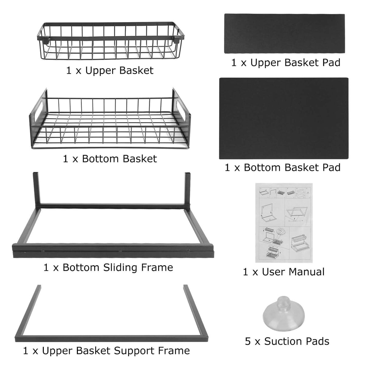 2-Tier Under Sink Organizer Pull Out Basket Storage - A-1 Thread Vault