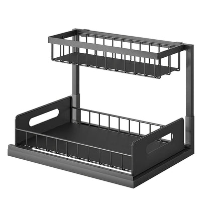 2-Tier Under Sink Organizer Pull Out Basket Storage - A-1 Thread Vault