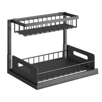 2-Tier Under Sink Organizer Pull Out Basket Storage - A-1 Thread Vault
