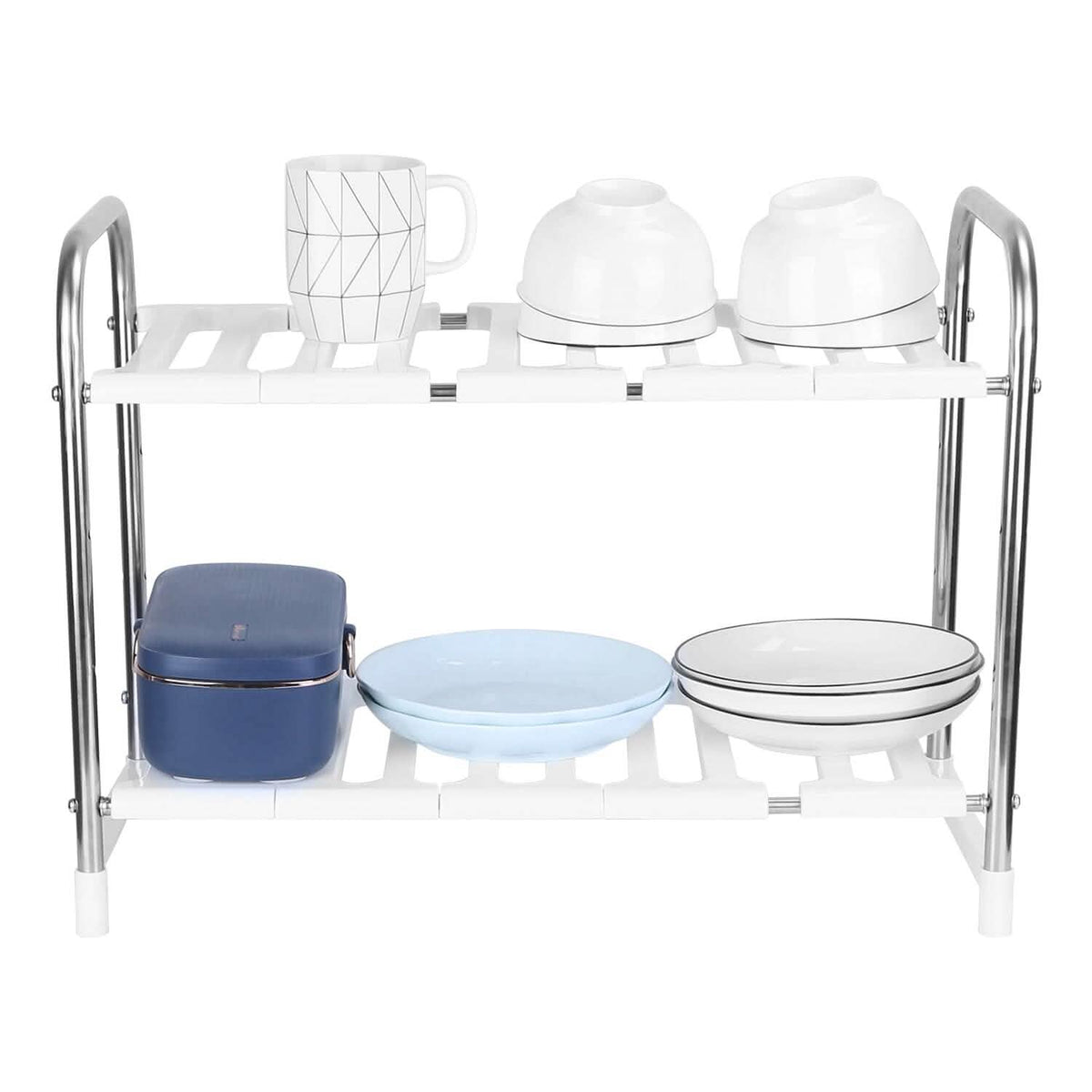 2-Tier Under Sink Organizer Retractable Kitchen Rack Holder - A-1 Thread Vault