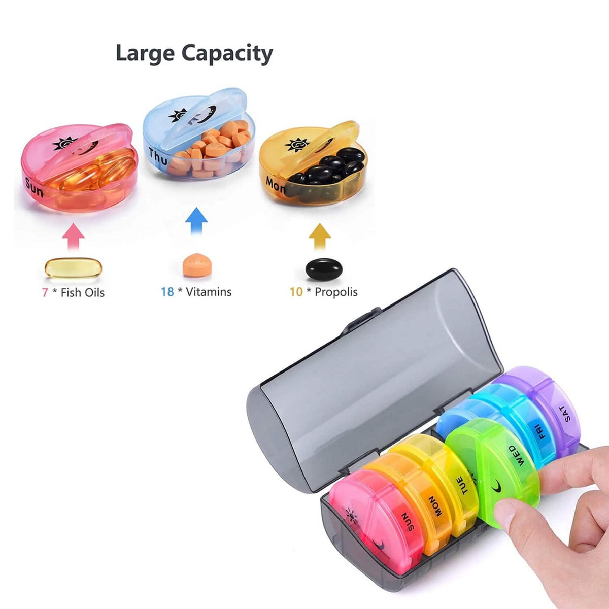 2 Times A Day Weekly Pill Organizer - A-1 Thread Vault