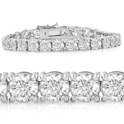 20 Ct Lab Grown Diamond Tennis Bracelet 14k White Gold 7" - A-1 Thread Vault