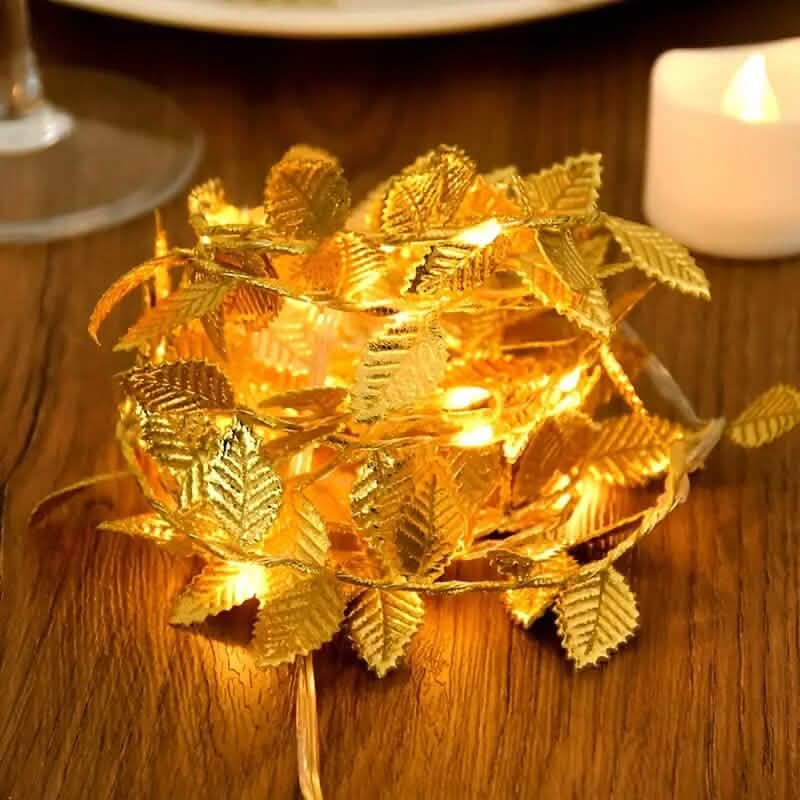 20 LED Golden Leaf Fairy Lights - A-1 Thread Vault