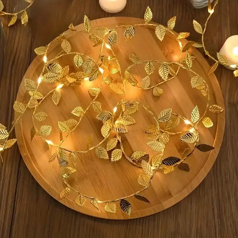 20 LED Golden Leaf Fairy Lights - A-1 Thread Vault