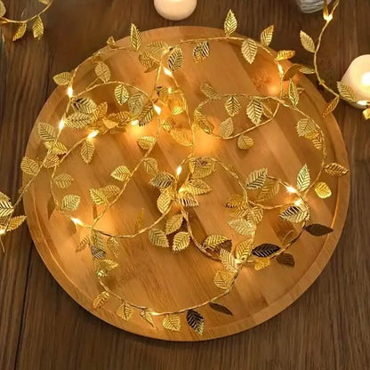20 LED Golden Leaf Fairy Lights - A-1 Thread Vault