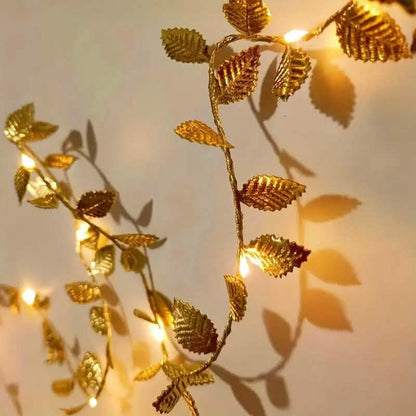 20 LED Golden Leaf Fairy Lights - A-1 Thread Vault