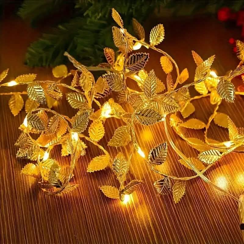 20 LED Golden Leaf Fairy Lights - A-1 Thread Vault
