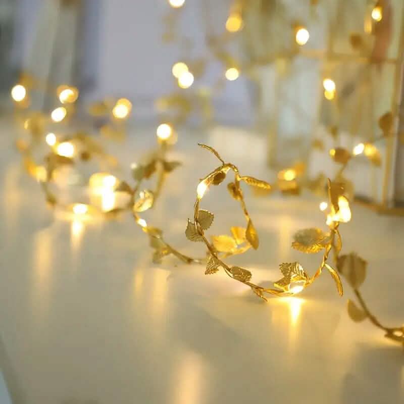 20 LED Golden Leaf Fairy Lights - A-1 Thread Vault
