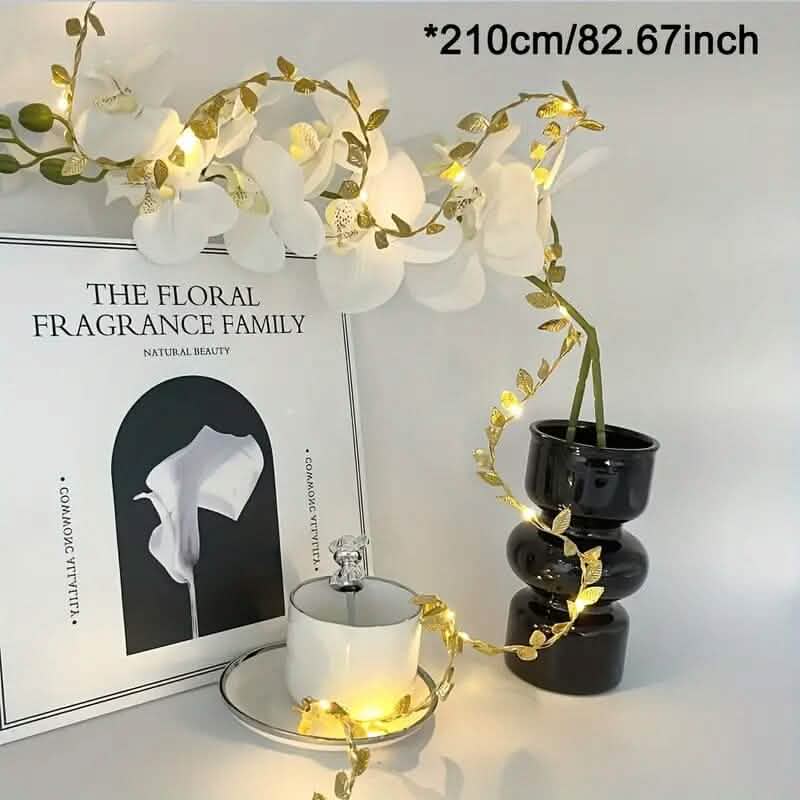 20 LED Golden Leaf Fairy Lights - A-1 Thread Vault