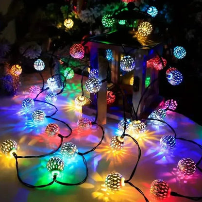 20 LED Moroccan Ball Solar String Lights - A-1 Thread Vault